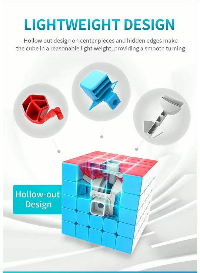 D ETERNAL D ETERNAL 5x5 Stickerless Cube Beginner Speedcube for Kids & Adults with Cube Stand and Protecting Pouch Bag Cube Combo Set (5x5+Stand+Bag)  - Image 4