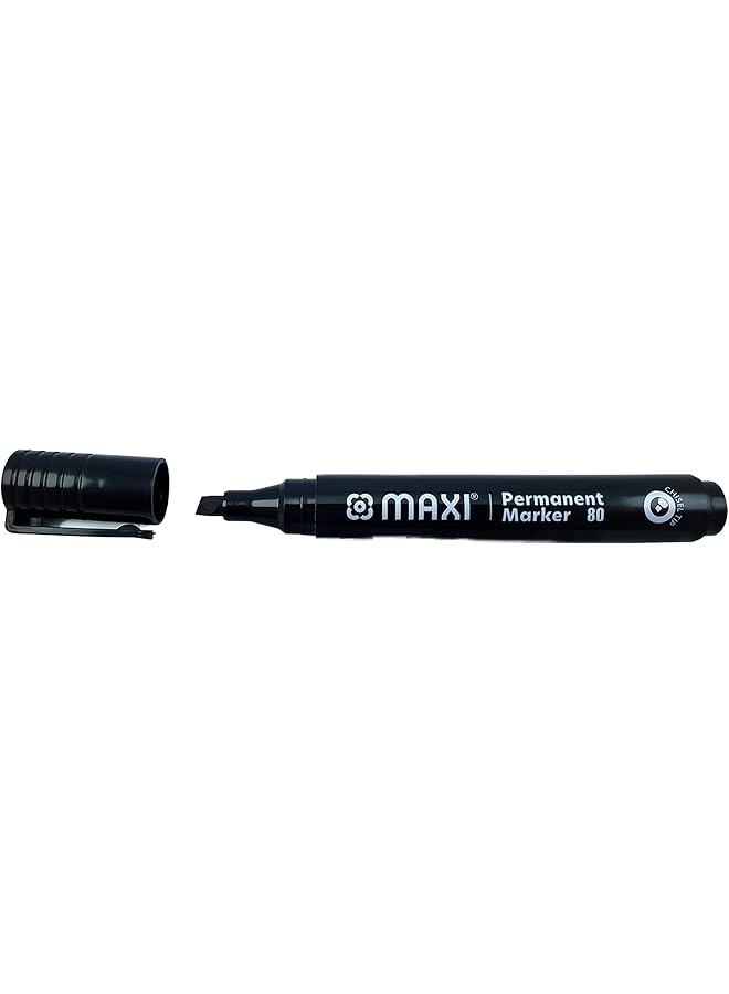Maxi Mx 80Bl10 Permanent Marker Chisel 10 Pieces Black - Image 2