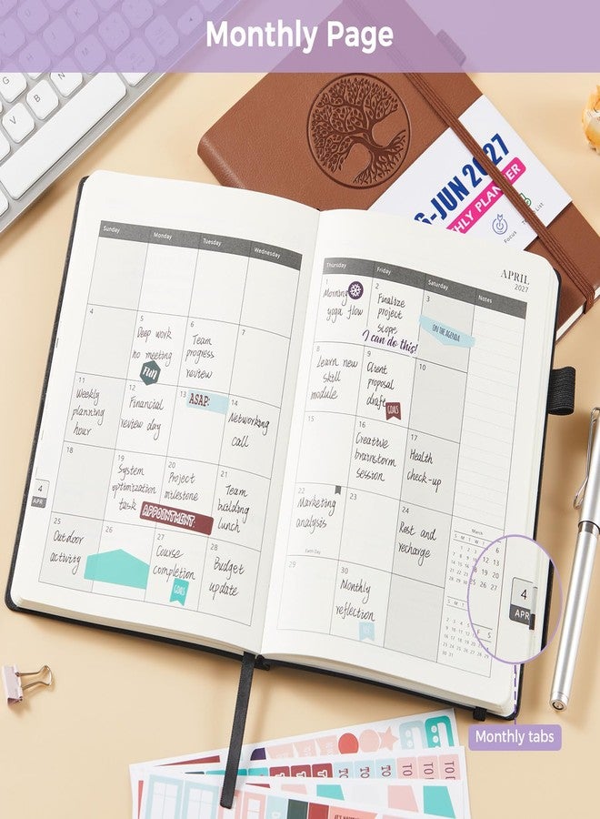 PLANNITY Planner 2026-2027, Weekly and Monthly Academic Planner/Calendar for Women/Men, July 2026 - June 2027, A5 (5.8" x 8.3"), Inner Pocket, 100GSM Paper, Soft Cover Agenda Book for School Office Supplies - Image 4