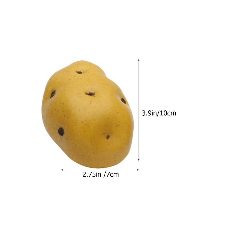 6Pcs Artificial Potato Models Simulated Vegetable Toys Photo Props Kids Prank Toys - Image 2