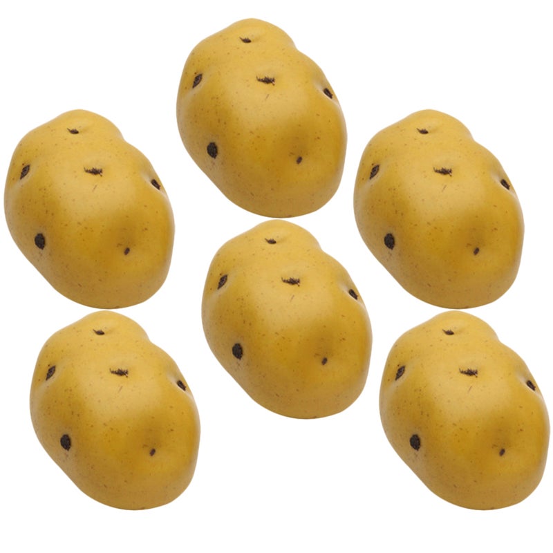 6Pcs Artificial Potato Models Simulated Vegetable Toys Photo Props Kids Prank Toys - Image 1