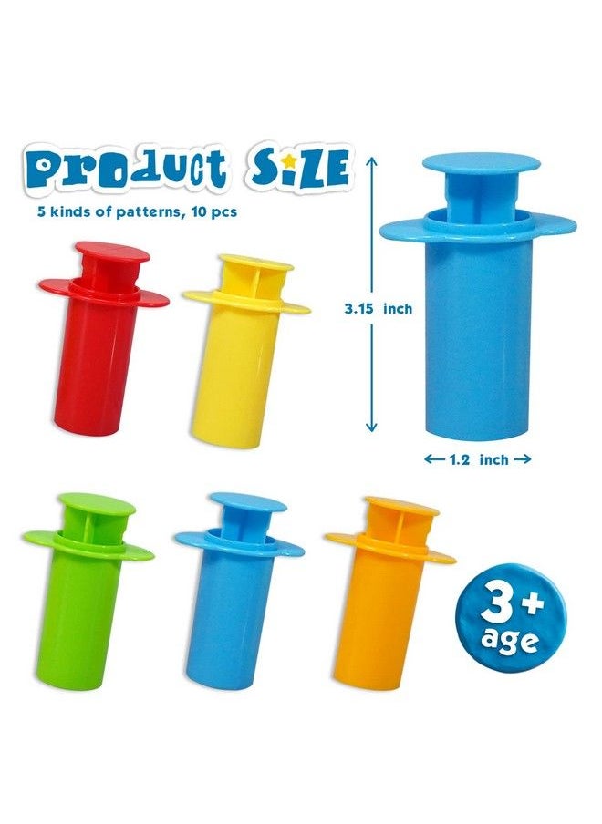 Rimobul - 10 Pack Clay Dough Tools Set & Play Dough Non Toxic Modeling Dough Extruders Set Assorted Colors - Image 1