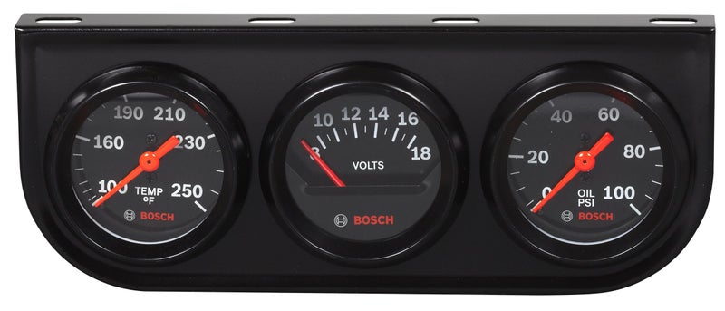 Bosch SP0F000054 Style Line 2" Triple Gauge Kit (Black Dial Face, Black Bezel) - Image 4
