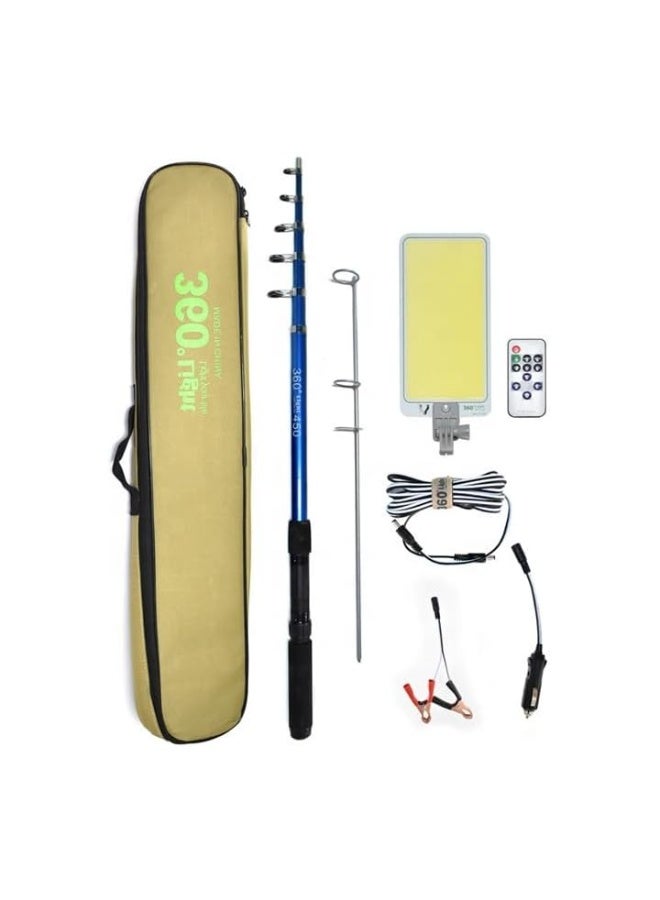 GLEVAR 360Â° LED Camping Light  Telescopic Waterproof Lamp for Fishing, Tents, RVs Portable 12V Outdoor Pole Light for Emergency, Hiking & Night Use - Image 1