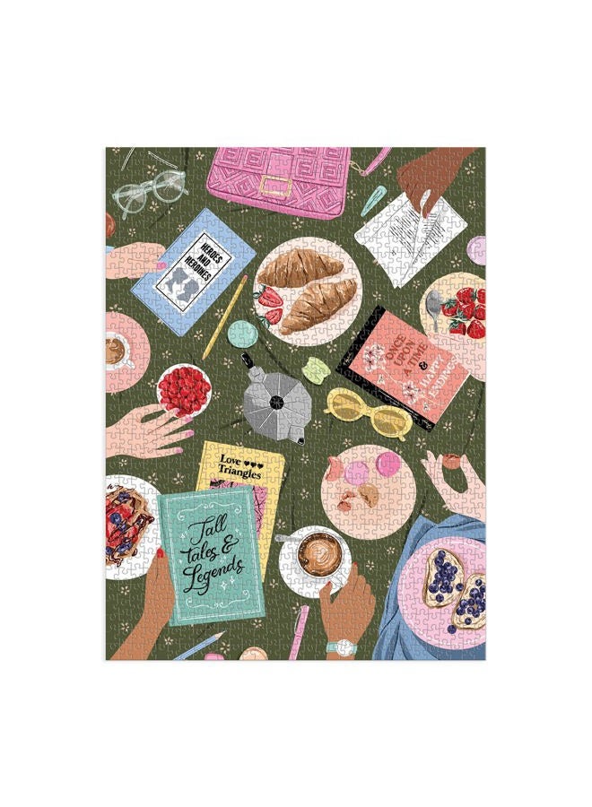 Galison Reader's Society 1000 Piece Puzzle in Square Box - Image 2