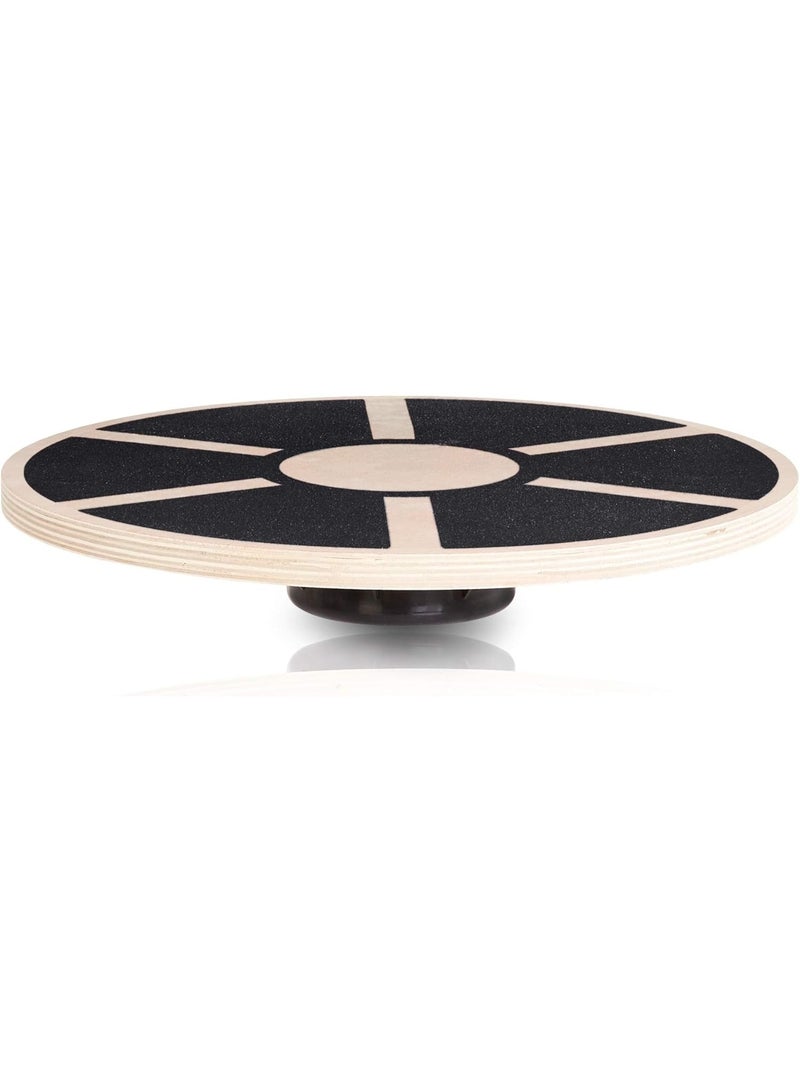 COYO Wooden Balance Board Non-Slip Wobble Core Trainer 15.75in (39.5cm) Diameter with 360 Rotation for Stability Training, Full Body Exercises, Physical Therapy - Image 2