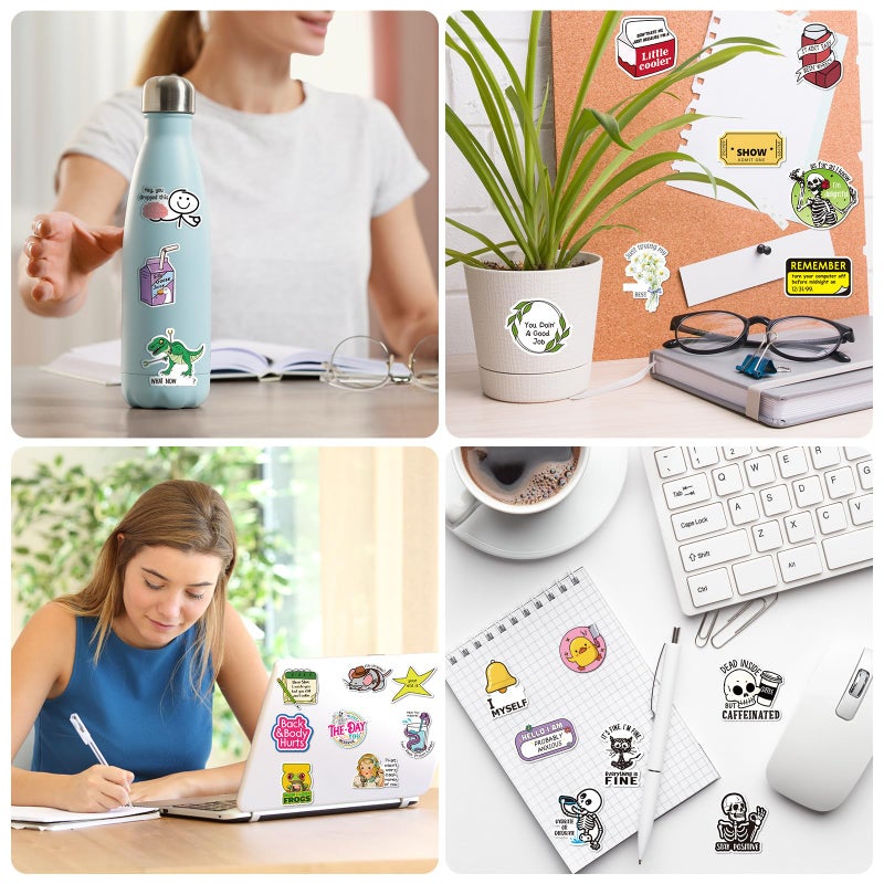 Chivertion 400 Pcs Funny Stickers for Adults Waterproof Vinyl Sarcastic Stickers Meme Decals for Water Bottles, Laptop, Phone, Hard Hats, Journal, Scrapbook - Image 5