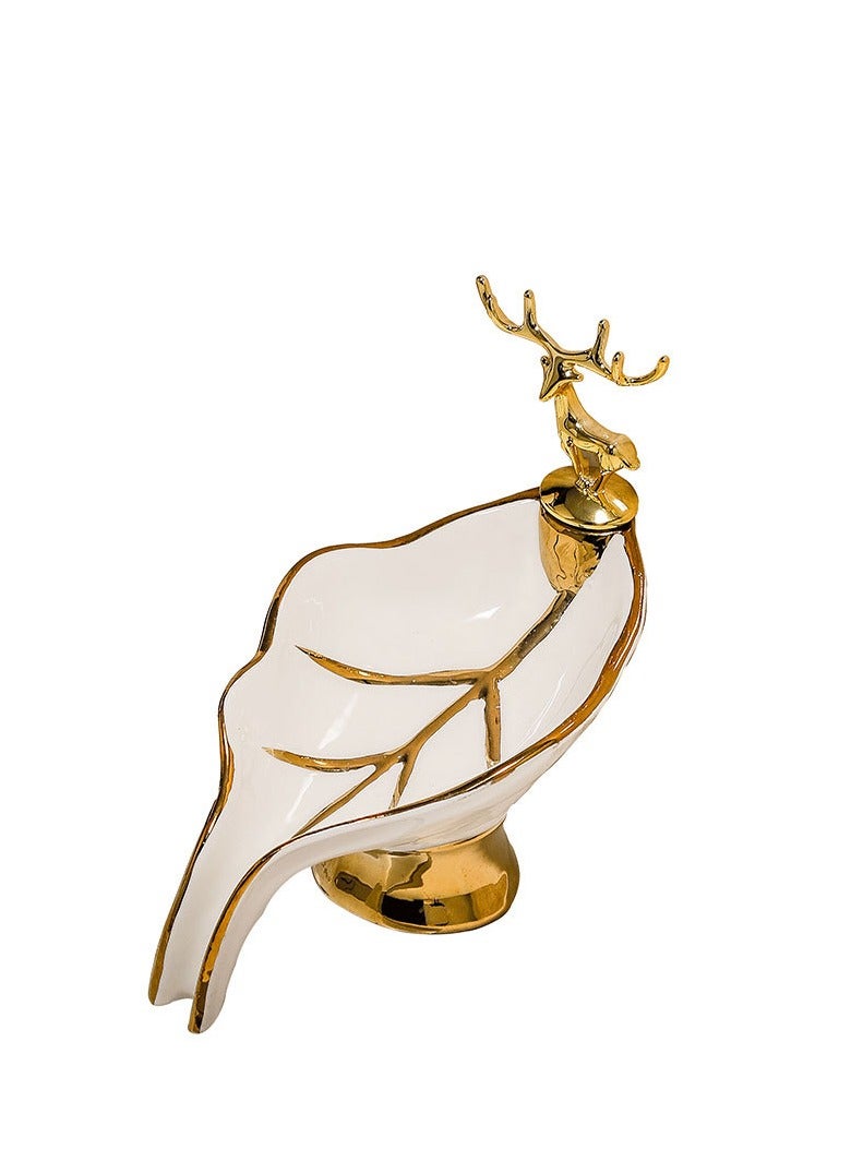 Arabest صندوق صابون، ملحقات الحمام، صندوق صابون سيراميك فاخر خفيف، صندوق صابون أسفلت، رف تخزين، صينية صابون منزلية (بيضاء) - Image 1