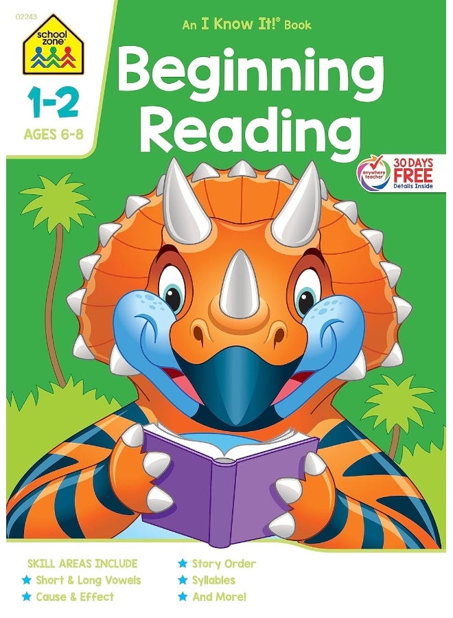 School Zone Beginning Reading Grades 1-2 Workbook - Image 1