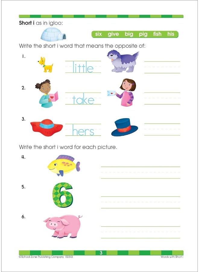 School Zone Beginning Reading Grades 1-2 Workbook - Image 3