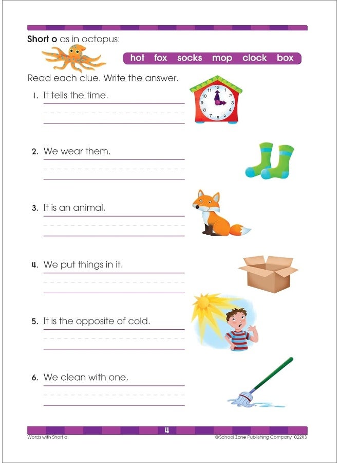 School Zone Beginning Reading Grades 1-2 Workbook - Image 4