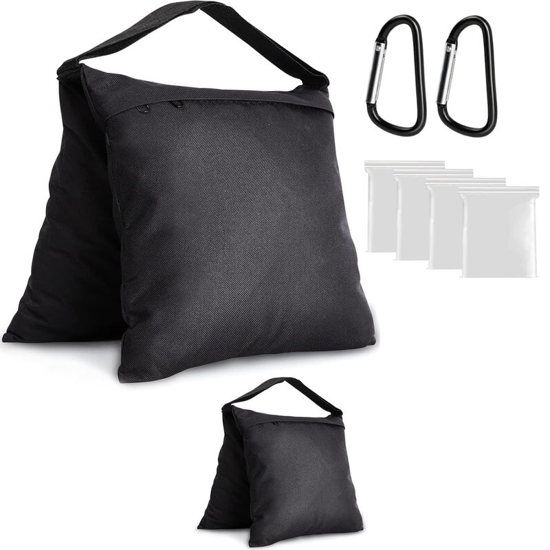 SOFROZ أكياس الرمل | أوزان ثقيلة للحوامل الخفيفة، حوامل الخلفيات، الحوامل الثلاثية، الأغطية، المظلات، كراسي الصيد وطاولات النزهات – مثالية للتصوير الفوتوغرافي ومعدات الهواء الطلق (مجموعة من 2 قطعة) - Image 1