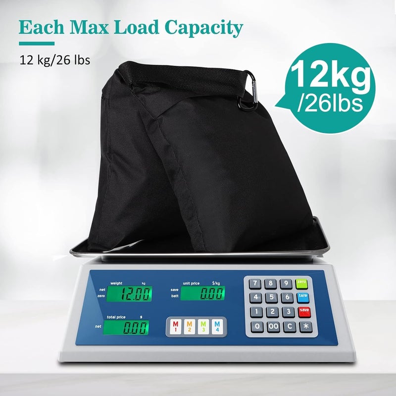 SOFROZ أكياس الرمل | أوزان ثقيلة للحوامل الخفيفة، حوامل الخلفيات، الحوامل الثلاثية، الأغطية، المظلات، كراسي الصيد وطاولات النزهات – مثالية للتصوير الفوتوغرافي ومعدات الهواء الطلق (مجموعة من 2 قطعة) - Image 4