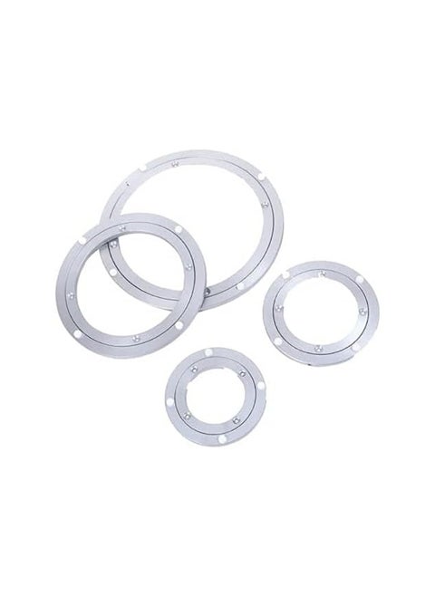 KNP Aluminum Revolving Ring for Table, Drawer, Dining table 200 mm X 10 mm is a smooth and durable turntable mechanism designed for tables, drawers, and dining tables.