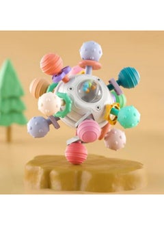 StarAndDaisy Teether Teething Toys For Baby 6-12 Months Kids, Soft Silicone & Bpa Free (Mball-Grey-Multicolor)  - Image 1