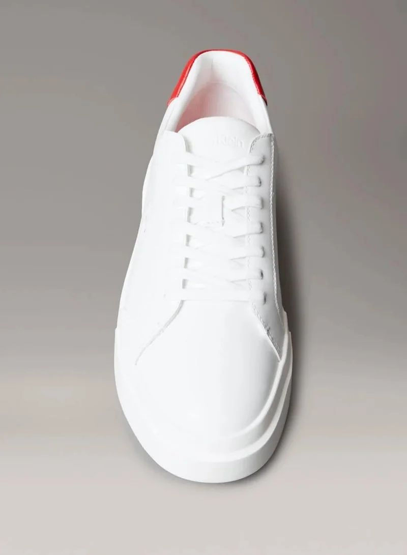 Calvin Klein Jeans Bright White/Adrenaline Rush Leather Durable Traction NYC Trainers for Men | Best Price UAE