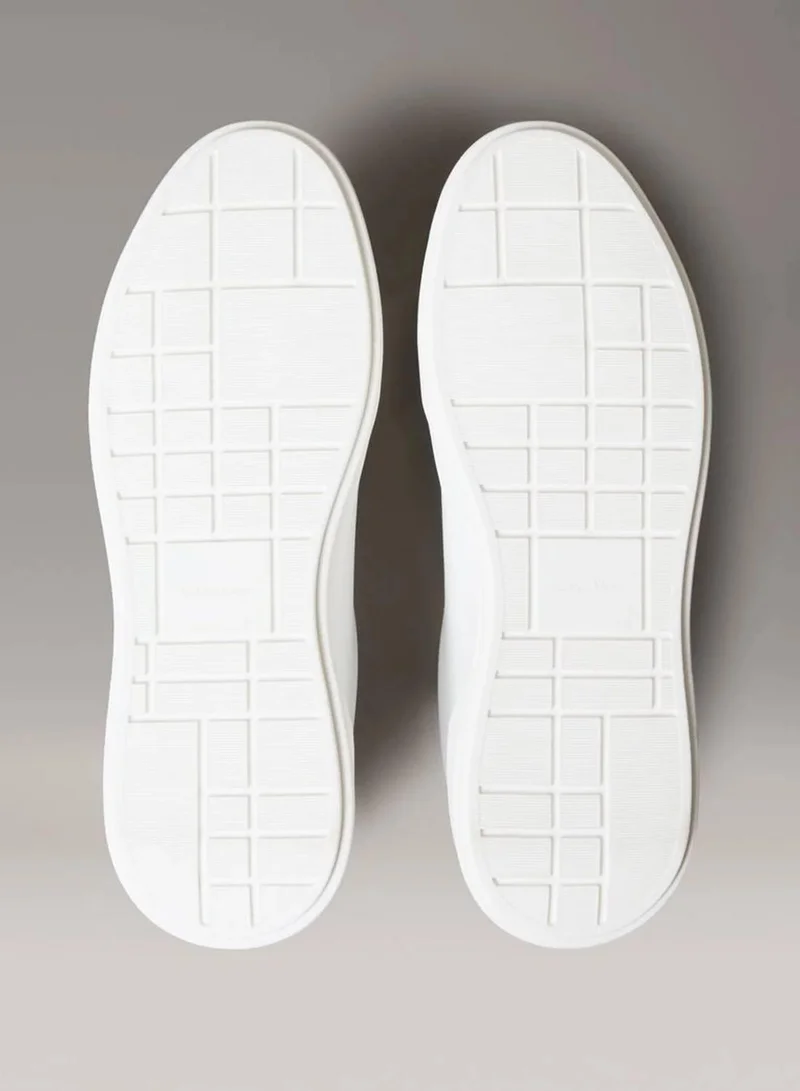 Calvin Klein Jeans Bright White/Adrenaline Rush Leather Durable Traction NYC Trainers for Men | Best Price UAE