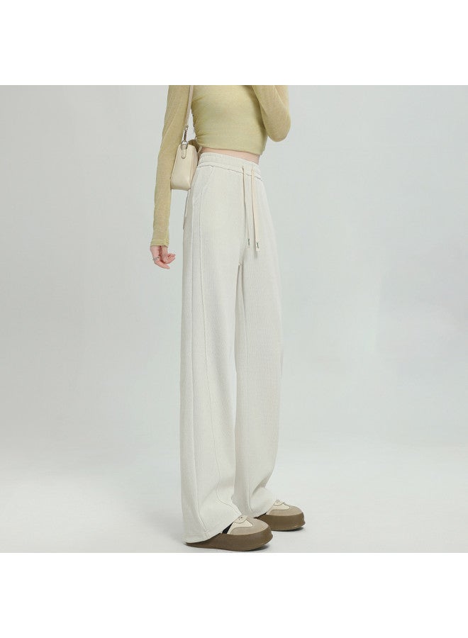 Baleno Narrow Wide-Leg Pants For Autumn Fashion, Women'S High-Waisted Draped Loose Fit Slimming Straight-Leg Sports Casual Trousers - Image 5