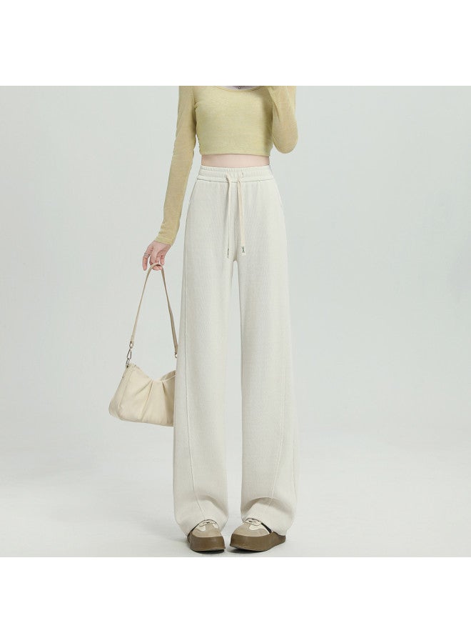 Baleno Narrow Wide-Leg Pants For Autumn Fashion, Women'S High-Waisted Draped Loose Fit Slimming Straight-Leg Sports Casual Trousers - Image 3