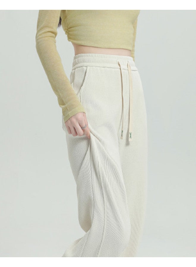 Baleno Narrow Wide-Leg Pants For Autumn Fashion, Women'S High-Waisted Draped Loose Fit Slimming Straight-Leg Sports Casual Trousers - Image 1