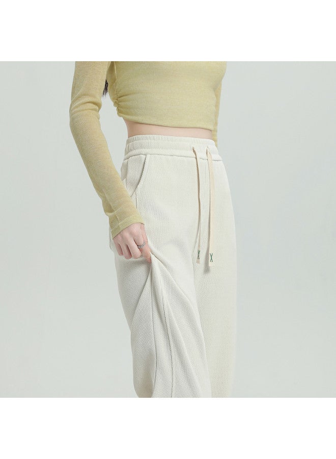 Baleno Narrow Wide-Leg Pants For Autumn Fashion, Women'S High-Waisted Draped Loose Fit Slimming Straight-Leg Sports Casual Trousers - Image 2