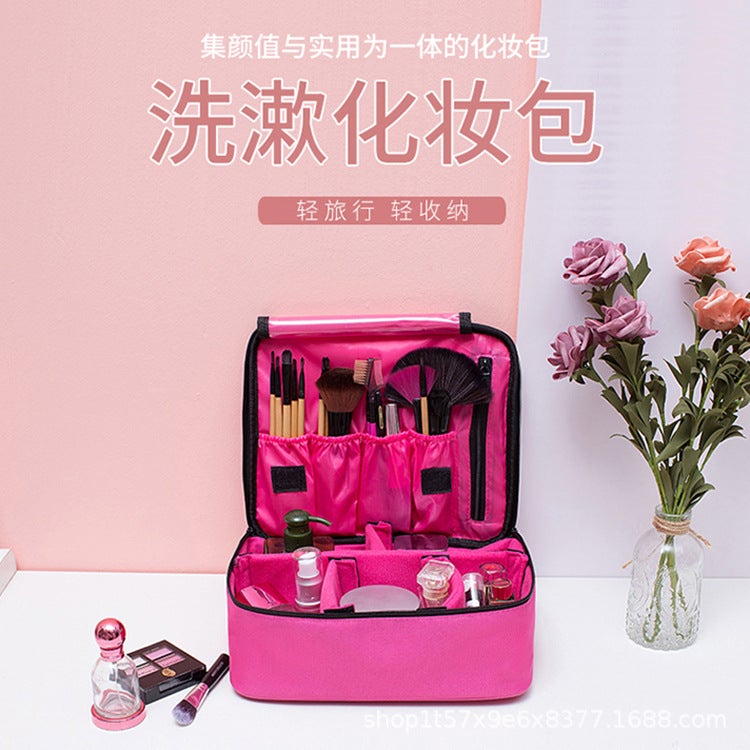 Travel Portable Multi-Layer Compartment Cosmetics Waterproof Anti-Fall Storage Bag Eyebrow Tattoo Nail Makeup Special Suitcase - Image 2