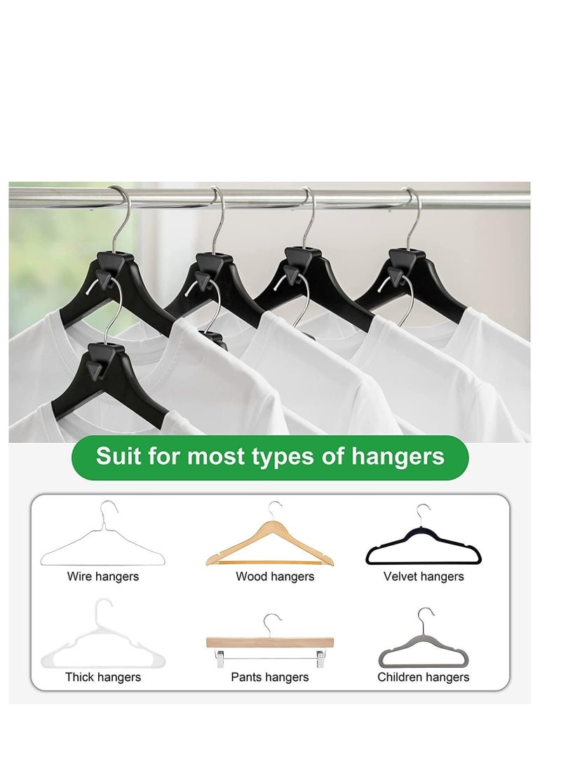 SYOSI - 6 Tier Skirt Hangers Space Saving with Adjustable Clips Non-Slip Pants Hangers Space Saving for Closet Clip Hangers for Pant Skirts  Shorts  Free 18 PCS New Hanger Hooks for Closet - Image 1