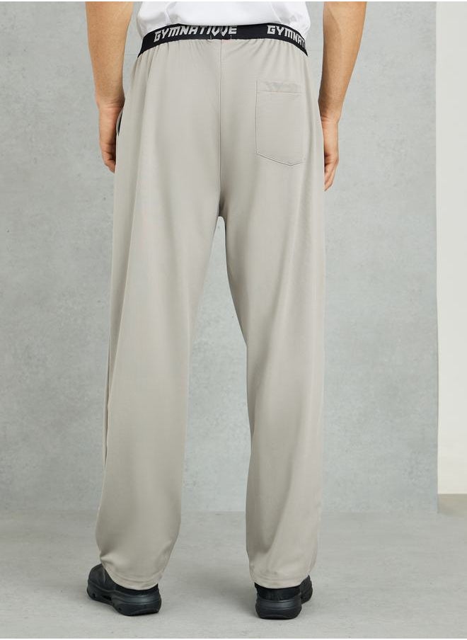 Styli Super Soft Relaxed Fit Training Track Pants with Contrast Elastic Waistband  - Image 4
