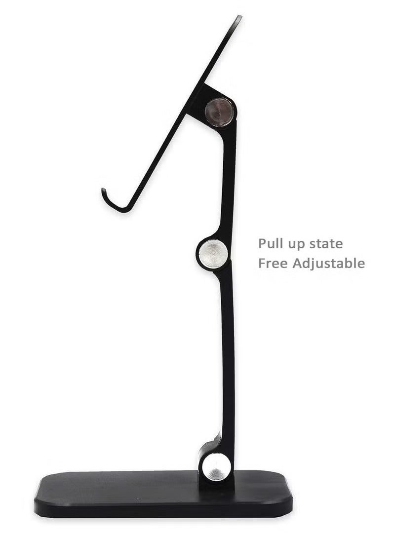 Delone Desktop Phone Holder Cell Phone Stand – Compatible with iPhone 14 Pro, 13 Pro, 12, XS, Samsung Galaxy S22 Ultra, S20, S10+, and S10 – Adjustable Stand for Comfortable Viewing – Black - Image 2