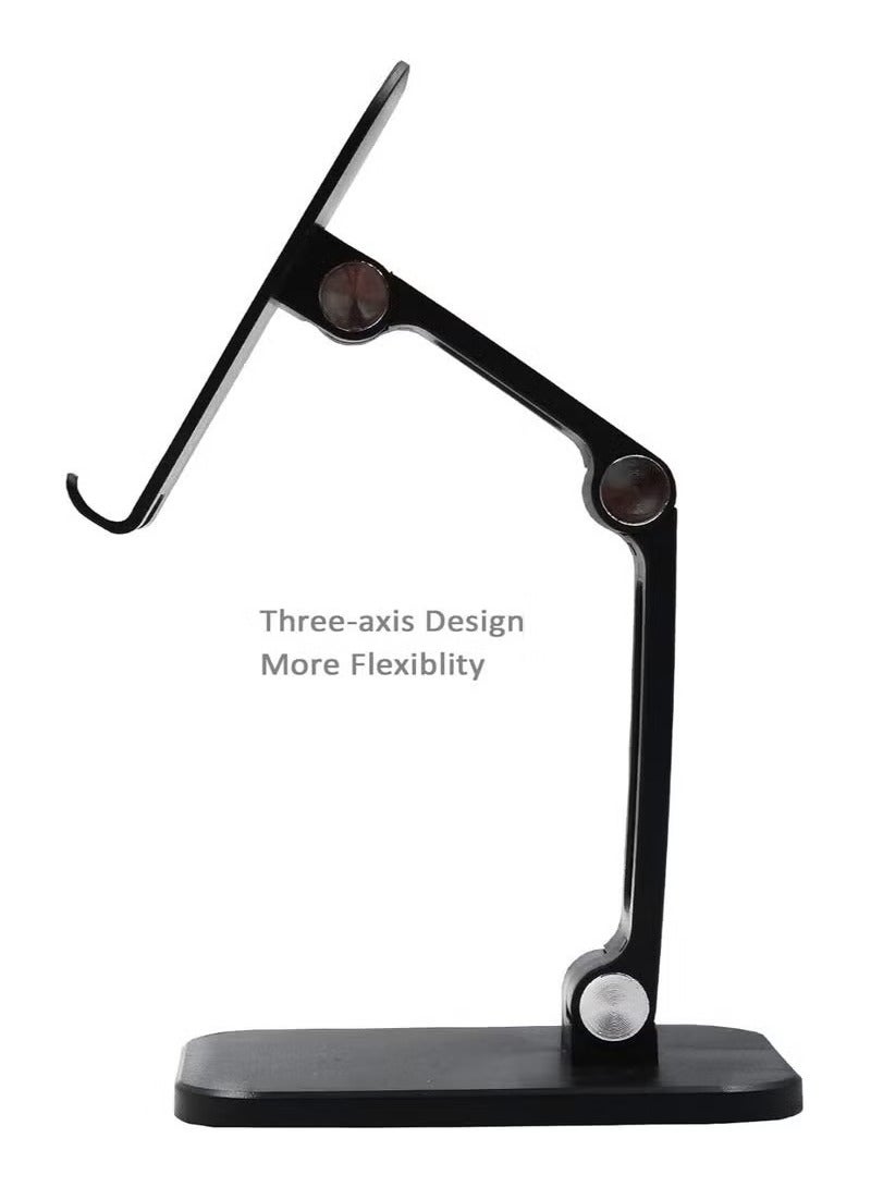 Delone Desktop Phone Holder Cell Phone Stand – Compatible with iPhone 14 Pro, 13 Pro, 12, XS, Samsung Galaxy S22 Ultra, S20, S10+, and S10 – Adjustable Stand for Comfortable Viewing – Black - Image 3