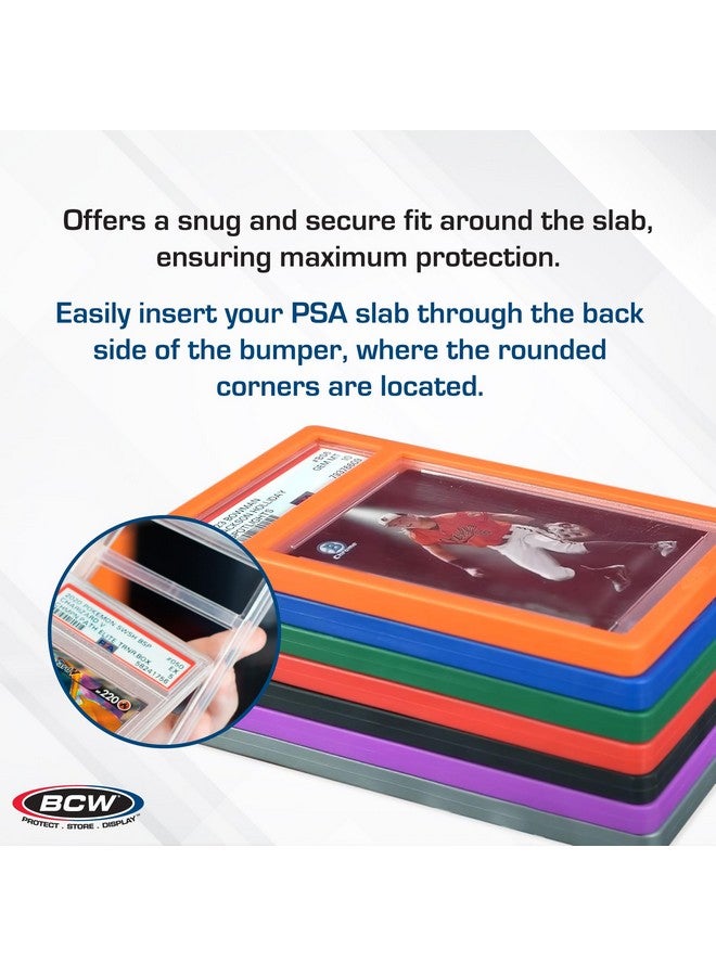 BCW BCW Graded Card Slab Bumpers - Black | TPE Edge Protectors for PSA Slabs (2017-Current) | Secure Fit & Easy Grip | Pack of 6 Bumpers for PSA-Graded Card Cases | Collector-Grade Protection  - Image 4