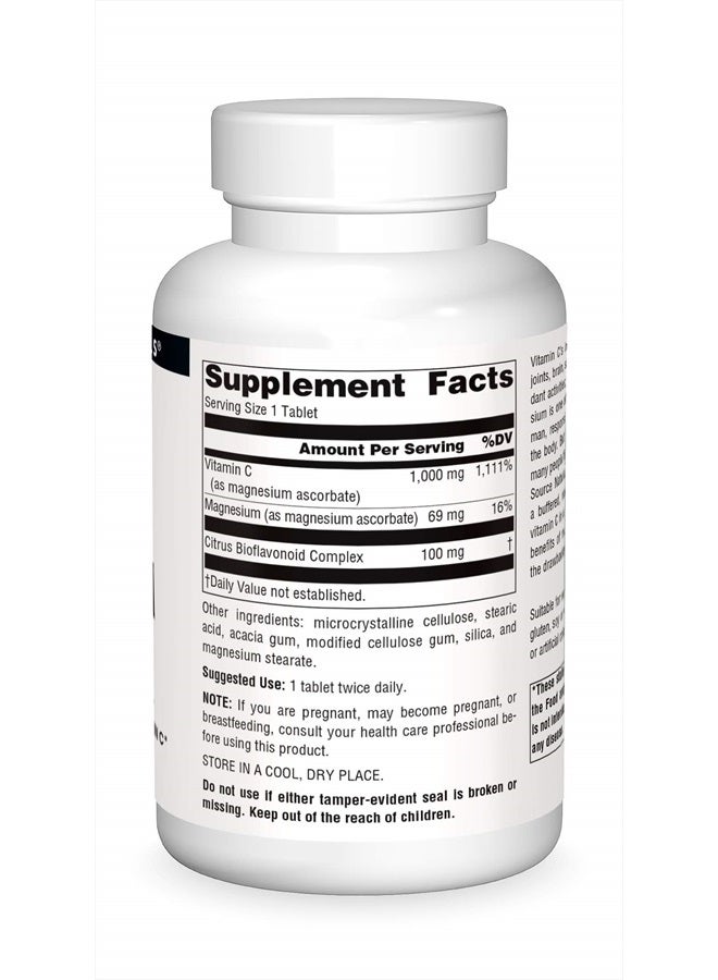 Source Naturals Magnesium Ascorbate, 1000 Mg Tablet, 120 Count - Image 3