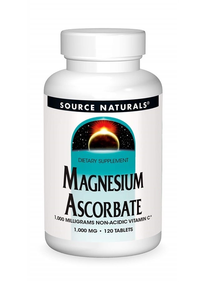 Source Naturals Magnesium Ascorbate, 1000 Mg Tablet, 120 Count - Image 1