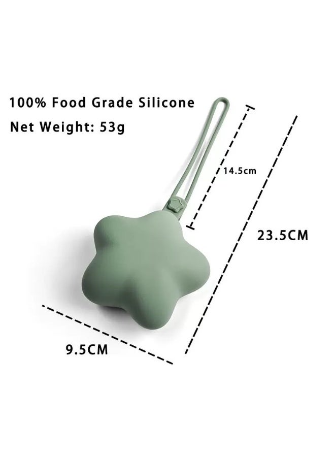 Multifunctional Portable Silicone Baby Pacifier Storage Box Star Shape Feeding Holder - Image 2