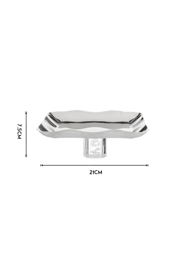 Dania ✨ Luxurious stainless steel serving dish with an acrylic base – a modern, eye-catching design ✨ Size 21x21 cm - Image 3