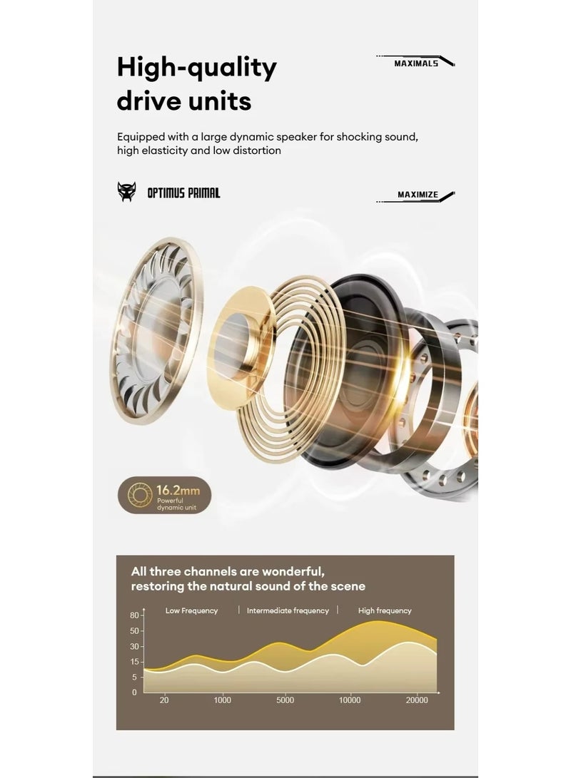 TRANSFORMERS Open-Ear 5.4 Bluetooth Headphones, Wireless Earbuds with Comfortable Fit, Hi-Fi Stereo Sound, Noise Cancelling Mic, Long Battery Life & Sports Design TF-T15 – Bumblebee Edition - Image 4