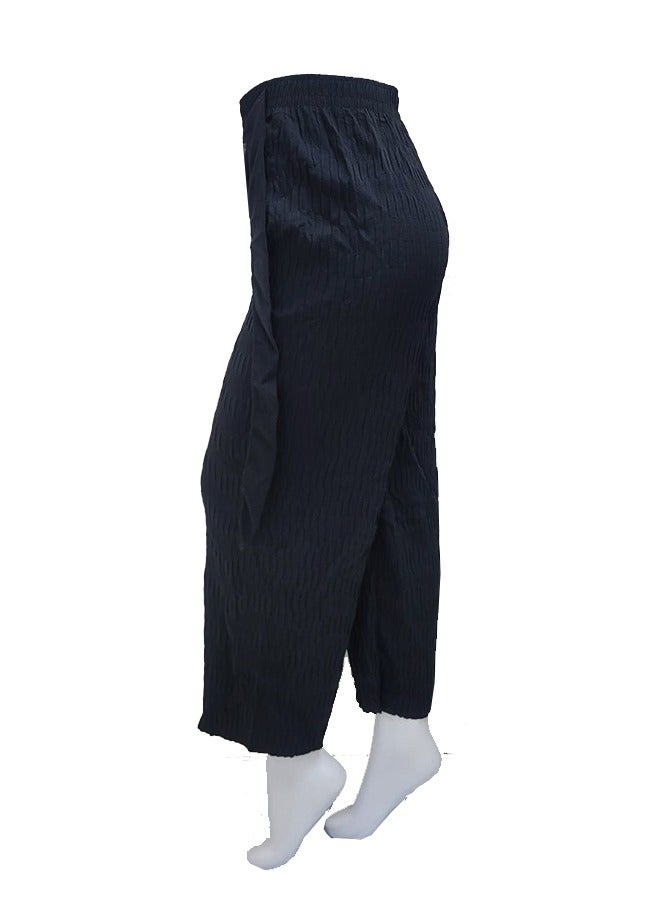 SD Wide Leg Pants With Elastic Waist