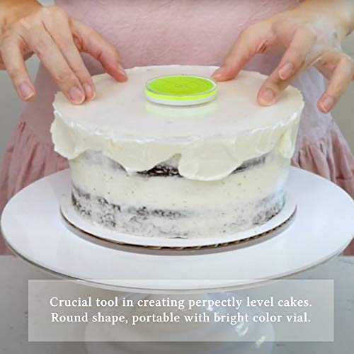 Lacupella Round Bubble Level For Use With Buttercream Acrylic Disk To Achieve Perfectly Level Tiered Cake Design In All Direction - 2.35" (60mm) Diameter - Image 2