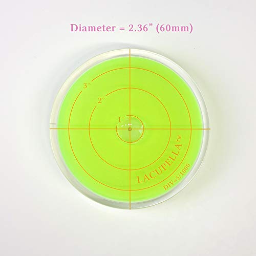 Lacupella Round Bubble Level For Use With Buttercream Acrylic Disk To Achieve Perfectly Level Tiered Cake Design In All Direction - 2.35" (60mm) Diameter - Image 3