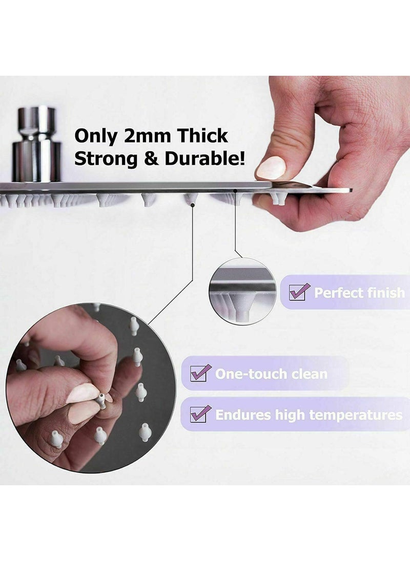 ADIVTA Adivta Mirror Stainless Steel 8 8304 Square Ultra Slim High Pressure Rainfall Shower Head for bathroom With 24inch Arm Fit Pack of 1  - Image 4