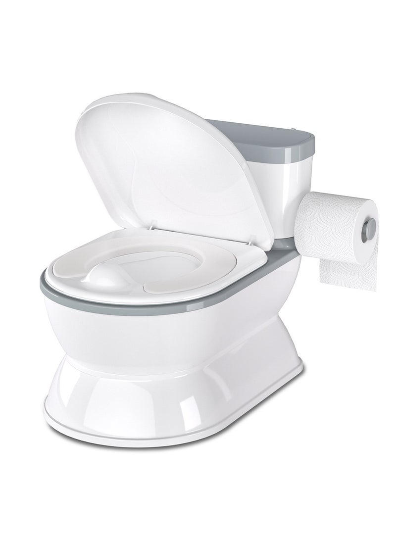 Babyomi 2-in-1 Toddler Potty Training Toilet - Larger Potty Chair & Detachable Training Seat for Boys & Girls Ages 1-3 with Flushing Sound, Wipes Storage, Toilet Paper Holder - Image 1