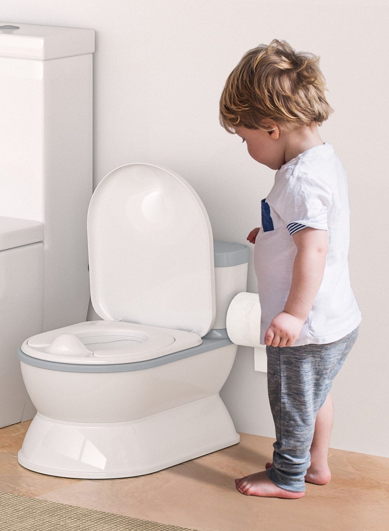 Babyomi 2-in-1 Toddler Potty Training Toilet - Larger Potty Chair & Detachable Training Seat for Boys & Girls Ages 1-3 with Flushing Sound, Wipes Storage, Toilet Paper Holder - Image 5