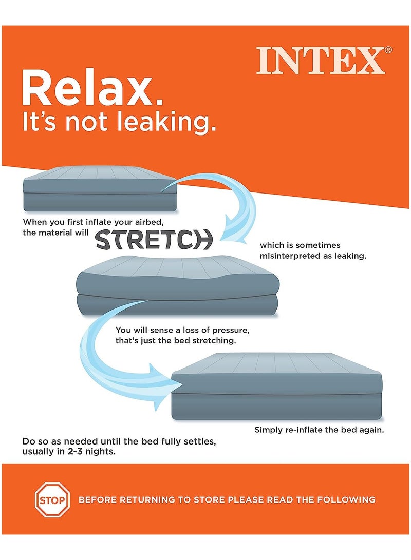 INTEX Twin Dura-Beam Standard Classic Downy Air Mattress 152x203x25 cm - Image 4