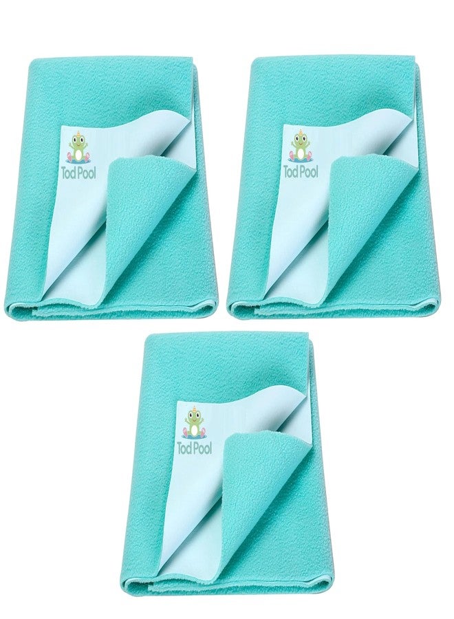 Tod PooL Breathable Bed Protector | Anti-Piling Fleece Extra Absorbent Washable | Waterproof Quick Dry Sheet | Bed Protector Sheet for Kids and Adults (3, Sea Green, Large (140x100cm)) - Image 1