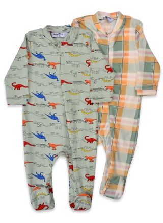 Mint Dinos & Mint Printed Soft Cotton Bodysuits With Ice Caps (2 Pack) - pzsku/Z4DF31635E6F4A00E5F59Z/45/_/1694451479/70dab1c9-3fde-4e33-9b2b-71e80766dfb1