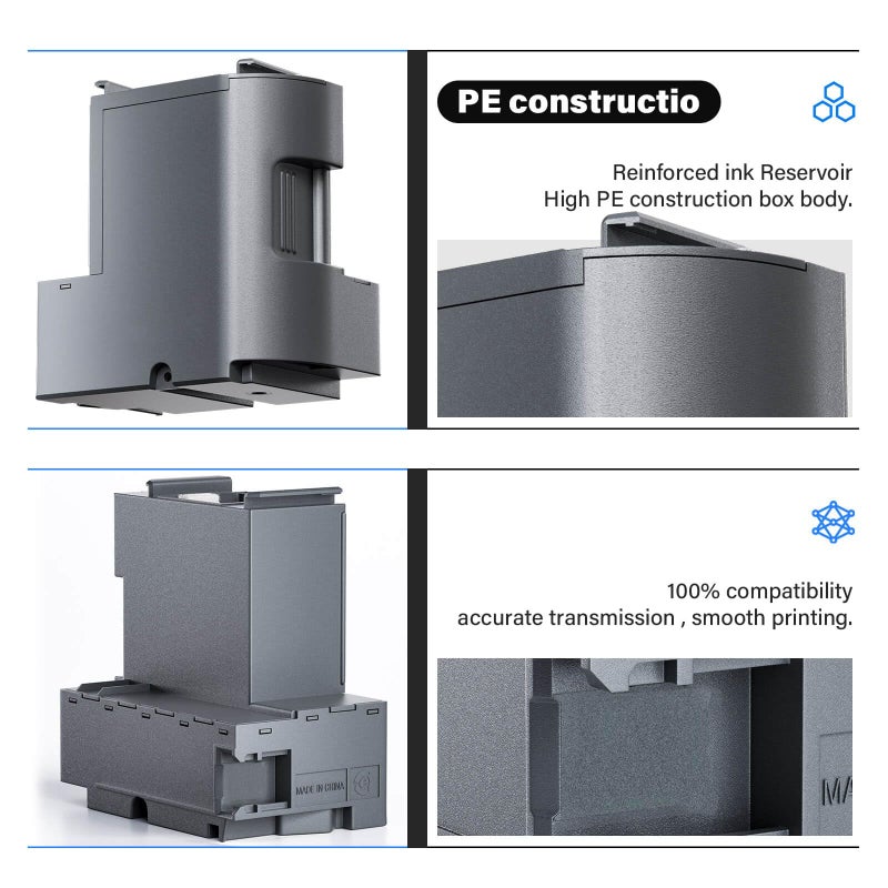 SUBLIMAKER Waste Ink Pad Replacement with Reset Software for Ecotank ET-2850 ET-2760 ET-2750 ET-2700 ET2850 ET2760 ET2750 ET2700 2850 2760 2750 Printer, Maintenance Box with Reset Software (2 Packs) - Image 4