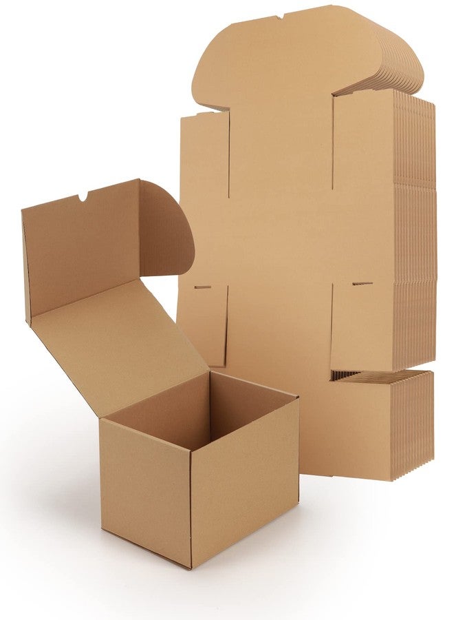 RLAVBL 10x7x5 Shipping Boxes, Brown Corrugated Mailing Cardboard Box for Packing Small Business, 20 Pack - Image 1
