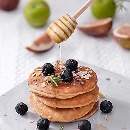 Alytimes 100-Pack 6 Inch Portable Wooden Jam Honey Dipper Honey Sticks for Honey Jar Dispense Drizzle Honey (6inch 100pcs) - Image 5