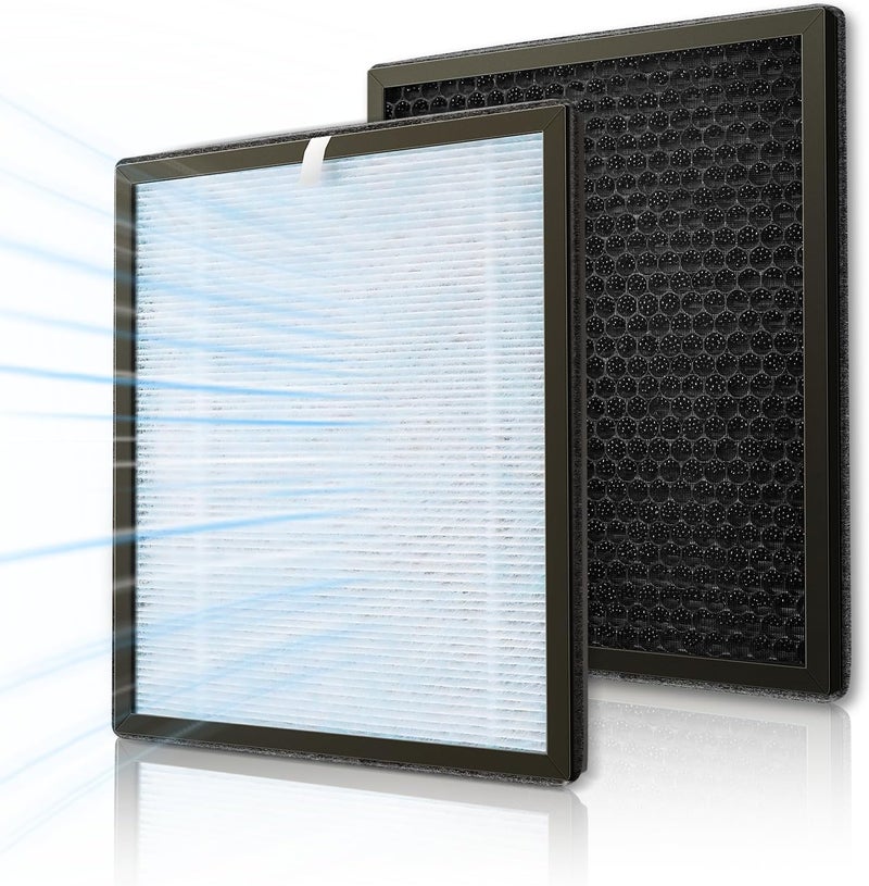 PINREK Medium weight 610B/ZS861/868 Air Purifer Replacement Filter, 3-in-1 True HEPA & Activated Carbon Air Filter HP610B-RF(1 Pack) Elegant practical multi-option build - Image 1