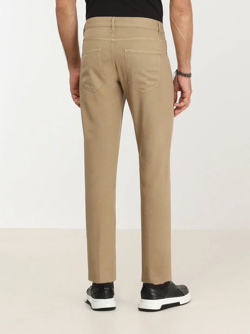 كيب Camel Hair Woven Slim Fit Casual Cotton Blend Trousers